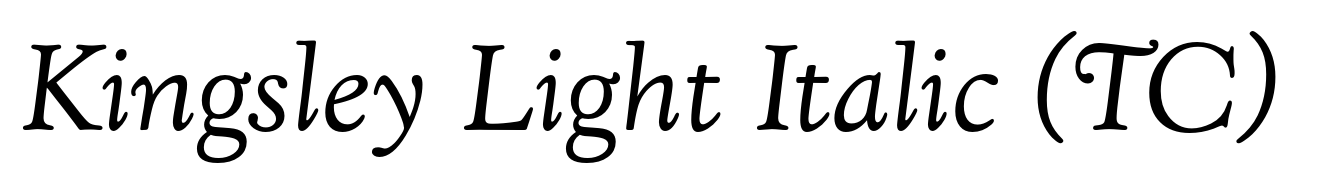 Kingsley Light Italic (TC)